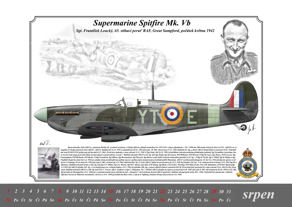 Srpen 2027 – Supermarine Spitfire Mk. Vb, Sgt. František Loucký